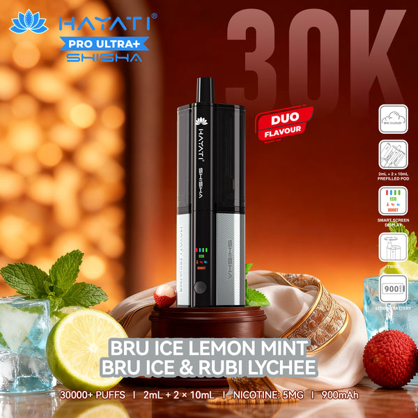 Hayati® Pro Ultra+ Shisha Kit 30K Puff