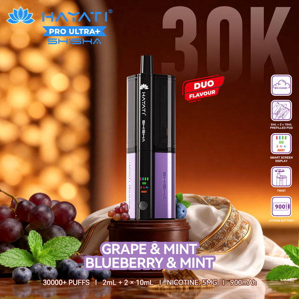 Hayati® Pro Ultra+ Shisha Kit 30K Puff