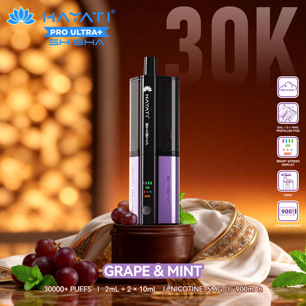 Hayati® Pro Ultra+ Shisha Kit 30K Puff